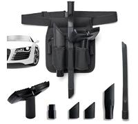 FUR-EEL Professional Cleaning Kit for Car Interior & Detailing | Vacuum Cleaner Accessories for Removing Pet Hair, Dust & Dirt | With Attachments, Adapters & Belt Bag | Suitable for 32-50 mm