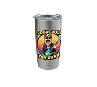 Fur-Ever German Shepherd Dog Music Lover Design Stainless Steel Insulated Tumbler