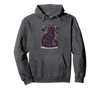 Fur Fur Real Friends Cat Paw Print Pet Lover Pullover Hoodie, Adult Unisex, Dark Heather Grey, L