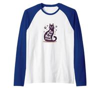 Fur Fur Real Friends Cat Paw Print Pet Lover Raglan Baseball Tee, Men, Royal Blue/White, XXL