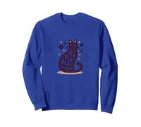 Fur Fur Real Friends Cat Paw Print Pet Lover Sweatshirt, Adult Unisex, Royal Blue, XXL