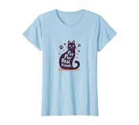 Fur Fur Real Friends Cat Paw Print Pet Lover T-Shirt, Women, Baby Blue, L