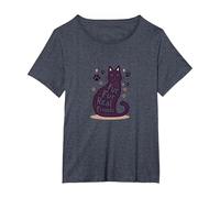 Fur Fur Real Friends Cat Paw Print Pet Lover T-Shirt, Women's Plus, Heather Blue, 6X