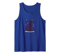 Fur Fur Real Friends Cat Paw Print Pet Lover Tank Top, Men, Royal Blue, XL