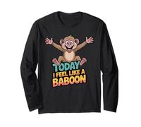 Fur Graphic Lovely Wild Glorious Primate Cool Awesome Baboon Long Sleeve T-Shirt