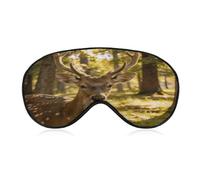Fur Horn Shining Light Sleep Mask Block Light Eye Sleep Shade Cover Comfortable Lightweight Sleeping Blindfold Soft Breathable Night Eye Cover Adjustable Band Eye Mask for Men Women