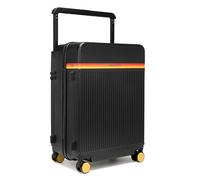 FUR JADEN The Aviator German Polycarbonate Travel Luggage Suitcase with 8 StealthTech Silent Shock Absorbing Wheels, TSA Lock & Aerospace Grade Wide Telescopic Trolley Handle, Stark Black, Cabin 20