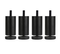 Fur Legs 4x Metal Table Legs Interchanable Aluminum Feet for Sofa Bed M6 Threaded Stem 30cm (11.8in) Black 630cm Height Opts