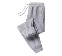 Fur Lined Joggers Ladies Fluffy Sherpa Soft Warm Thermal Sweatpants Winter Thick Jogging Pants Athletic Workout Tracksuit Bottoms Drawstring Running Fitness Trousers with Pockets