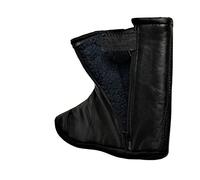 Fur Lining Unisex Men's Women's Premium Halal Real LambSkin Soft Leather Easy Wear Socks Khufs With Warm Fur Lining Black