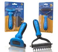 Fur Magic Deshedding Tool & Dematting Comb, Grooming Brushes for Dogs Cats