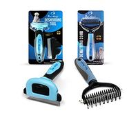 Fur Magic Deshedding Tool & Dematting Comb - Grooming Brushes for Dogs, Cats, Horses - Reduce Shedding and Remove Knots, Mats and Loose Undercoat, Medium Size