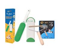 Fur Magic Green Pet Hair Remover Lint Brush With Self-Cleaning Base + Lint Remover and Fuzz Shaver, Reusable Lint Roller for Your Carpet, Fabric & Clothes, Easy to Clean