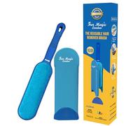 Fur Magic Pet Hair Remover Brush, Updated Design with Easy Open Self-Cleaning Base, Reusable Lint and Fur Remover for Clothes, Carpets, Stairs, Dogs, Cats and Rabbits, Blue