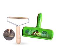 Fur Magic Pet Hair Remover Green Roller & Lint Remover Fuzz Shaver - Reusable Carpet Cleaner Lint Roller for Dogs, Cats, Rabbits, Hamsters - Safe and Easy to Use Upholstery Cleaner for Pets