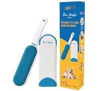 Fur Magic Pet Hair Remover Lint Brush, Reusable Dog Cat Hair Removal Brush | Reusable, double-sided, removes pet fluff and lint from clothes, furniture, sofas, carpets, upholstery, stairs and car seats