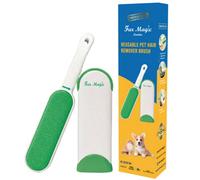 Fur Magic Pet Hair Remover Lint Brush With Self-Cleaning Base, Reusable Fluff Remover For Clothes, Double-Sided Fur Cleaner For Do