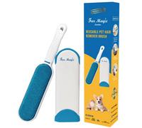 Fur Magic Pet Hair Remover Lint Brush With Self-Cleaning Base, Reusable Fluff Remover For Clothes, Double-Sided Fur Cleaner For Do
