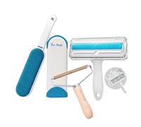 Fur Magic Pet Hair Remover Lint Brush With Self-Cleaning Base + Reusable Pet Hair Remover Roller for Dog Cat + Fuzz Shaver, Fluff Remover for Clothes, Furniture, Sofa, Carpet, 3 pcs Bundle