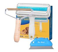 Fur Magic Pet Hair Remover Roller, Lint Fuzz Shaver & Scraper Brush, 3 pcs