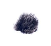 Fur Microphone Windscreen for Lapel Lavalier Mic, Synthetic Fur, Elastic Slip-Free Fit, Reduces Wind Noise, Outdoor Recording (Black and White, 1.0CM)