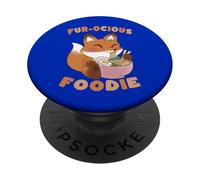 Fur-ocious Foodie Fox Eating Ramen Noodles Kawaii Cute Funny PopSockets Adhesive PopGrip