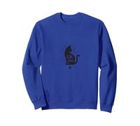 Fur Therapy Cat Lover Paw Print Cozy Pet Sweatshirt, Adult Unisex, Royal Blue, XXL