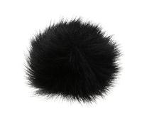 Fur Windscreen Windshield Wind Muff for Lavalier Lapel Microphone Mic Black