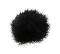 Fur Windscreen Windshield Wind Muff for Lavalier Lapel Microphone Mic Black