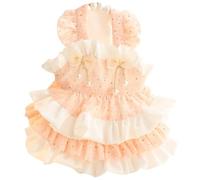 Furbabycare Elegant Sling Princess Dress Tutu Queen Style for Small, Extra Small Dog Teddy, Pug, Chihuahua, Shih Tzu, Yorkshire Terriers G-Pink S