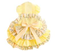Furbabycare Elegant Sling Princess Dress Tutu Queen Style for Small, Extra Small Dog Teddy, Pug, Chihuahua, Shih Tzu, Yorkshire Terriers C-Yellow XL