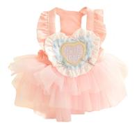 Furbabycare Elegant Sling Princess Dress Tutu Queen Style for Small, Extra Small Dog Teddy, Pug, Chihuahua, Shih Tzu, Yorkshire Terriers F-Pink L