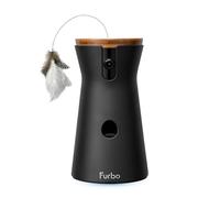 Furbo 360° Cat Camera [SUBSCRIPTION PURCHASE REQUIRED] - Smart Pet Camera w/Phone App, 2-Way Audio, Feather Wand & Treat Tosser, 1080p HD, Meow Alerts & Night Vision (3-Month Commitment to Unlock)