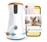 Furbo 360° Dog Camera [SUBSCRIPTION PURCHASE REQUIRED] - Smart Pet Camera & Treat Dispenser, 1080p HD, 2-Way Audio & Night Vision, Home Security & Puppy Monitor (3-Month Commitment to Unlock)