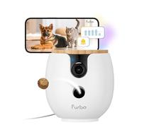 Furbo Mini 360° Pet Camera [SUBSCRIPTION PURCHASE REQUIRED] - Smart Pet Camera & Treat Dispenser, 1080p HD, 2-Way Audio & Night Vision, Home Security, Dog & Cat Monitor (3-Month Commitment to Unlock)