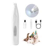 FURBONA Dog Paw Trimmer with LED Light, Rechargeable Cordless Electric Grooming Clippers, Low Noise Pet Hair Shaver for Small Dogs Cats Trimming Around Paws, Eyes, Ears, Face, Rump