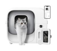 FURBULOUS World's 1st Auto Pack and Seal Cat Litter Box Includes 60 Days Starter Kit TÜV Certified SAFE Zero Odor Trash Bag Auto-Refill Anti Leakage Smart App Control fits Multi Cats
