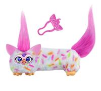 Furby DJ Furblet Berry-Cup-Cake Interactive Plush Toy with Stretchy Body, Music & Silly Sound Effects, Singing Talking Collectible with Keychain Clip, Works with Furby 2023, Toys for Girls & Boys 6+