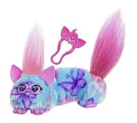 Furby DJ Furblets Flut-Ter-Luv Mini Electronic Plush Toy with Funny Stretchable Sound Effects & Music, Speaks Furbish, Blue, Pink, & Purple