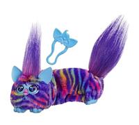 Furby DJ Furblets Razz-Ma-Tazz Mini Electronic Plush Toy with Funny Stretchable Sound Effects & Music, Speaks Furbish, Rainbow Stripes