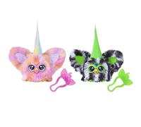 Furby Furblets Fierce and Fabulous Pack of 2 Electronic Plush Toys: May-May and Greenie-Meanie, Rosa, Weiß, Schwarz