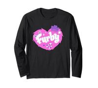 Furby Lovely Heart Shape Pink Fur Long Sleeve T-Shirt