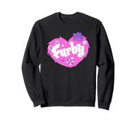 Furby Lovely Heart Shape Pink Fur Sweatshirt
