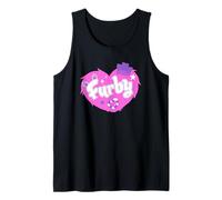 Furby Lovely Heart Shape Pink Fur Tank Top