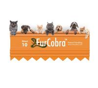 FurCobra Direct 10 Pet Grooming Brush 3.54" - Gentle, No Metal Blades, Portable Soft Dog, Cat Brush - Train Pets to be Brushed - Slicker Grooming Tool for Puppy, Kitten, Cat Hair, Dog Hair