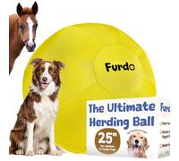 Furdo 25" Herding Ball for Dogs, for Australian Shepherd, for Cattle, for Border Collie, for Blue Heelers & Medium to Large Dogs,Horse, Herding Dog Ball, Herding Toys - Yellow