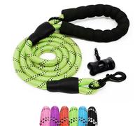 Furdreams 1.5m (5ft) Slip-On Dog Lead - One-Size-Fits-All Leash with Soft Padded Handle & Highly Reflective Threads - Durable & Weather Resistant Climbers Rope for Dogs - Waste bag dispenser included