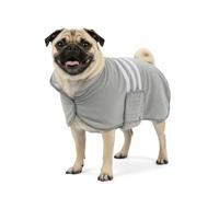 FurDreams Dog Drying Coat - Super Absorbent Microfiber Robe for Quick Results - Soft, Cozy Jacket with Secure Fit - Lightweight, Durable Towel for Home, Grooming & Travel - Size S