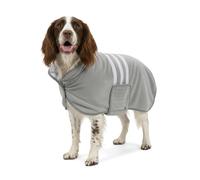 FurDreams Dog Drying Coat - Super Absorbent Microfiber Robe for Quick Results - Soft, Cozy Jacket with Secure Fit - Lightweight, Durable Towel for Home, Grooming & Travel - Size L