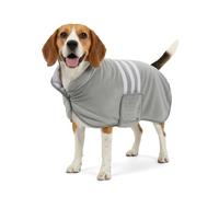 FurDreams Dog Drying Coat - Super Absorbent Microfiber Robe for Quick Results - Soft, Cozy Jacket with Secure Fit - Lightweight, Durable Towel for Home, Grooming & Travel - Size M